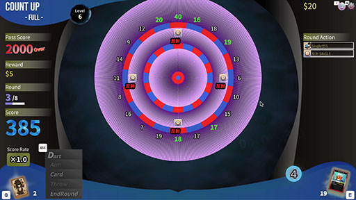 画像ギャラリー No.003のサムネイル画像 / カードを集め,デッキを構築して脱法ダーツを楽しめるローグライク「Greedy Darts」,Steamで早期アクセス版を10月24日にリリース