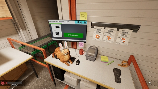 画像ギャラリー No.003のサムネイル画像 / 相棒のネコを守りつつ暗い倉庫で発送作業。ホラーシミュレーション「ORDER 13」,Steamにて本日リリース