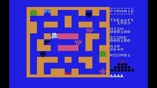 画像ギャラリー No.003のサムネイル画像 / MSX初期に登場した懐かしのアクションゲームがEGGコンソールに登場。「ピラミッド・ワープ」,4月10日配信