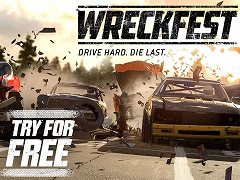 スマホ版「Wreckfest」を30分間無料で遊べる「Wreckfest Try & Buy」がリリース。芝刈り機やバスがぶつかり合う大乱闘ドライブアクション