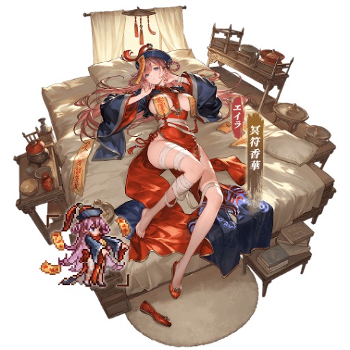 画像ギャラリー No.008のサムネイル画像 / 「名もなき者の詩 昔懐かしきドット絵RPG」，ハロウィンイベント「スプーキーナイト」を開催中。新規SSR英霊「裁きの御手・ノルン」が登場