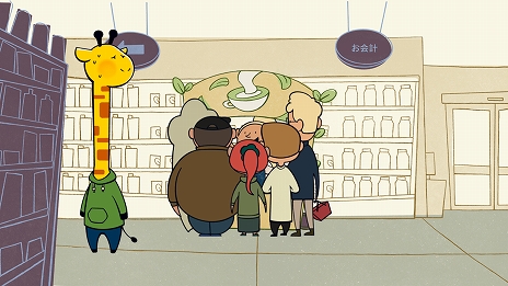 画像ギャラリー No.008のサムネイル画像 / 他人に話しかけられると爆死するキリンをあの手この手でサポート。「コミュ障キリンの一週間」のデモ版が日本語に対応