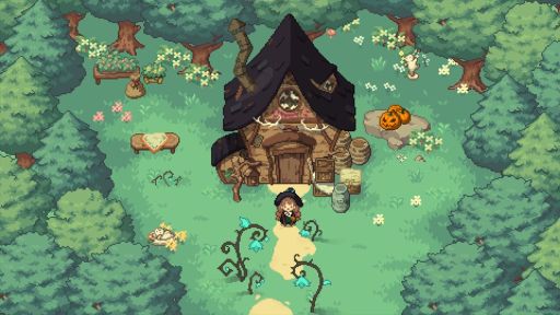 画像ギャラリー No.001のサムネイル画像 / 箒に乗って，見習い魔女がさまざまな場所を探索。癒し系ADV「Little Witch in the Woods」，正式リリース