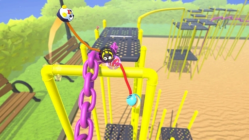 画像ギャラリー No.004のサムネイル画像 / 伸縮性のあるロープでつながれた2人1組のチームで競う。協力型アクションゲーム「Fling to the Finish」,家庭用ゲーム機版を9月4日に配信