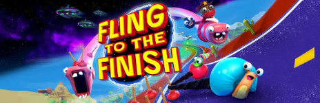 画像ギャラリー No.001のサムネイル画像 / 「Fling to the Finish」,PS/Xbox/Switch版を発売。2人のプレイヤーが伸縮性のあるロープで結ばれて走る,カオスな協力型のレースゲーム