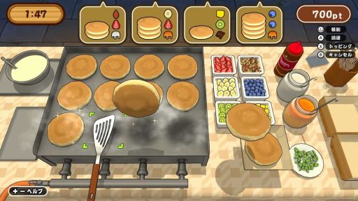 画像ギャラリー No.003のサムネイル画像 / 焦げないように生地を焼き,フルーツとソースをトッピング。シリーズ第10弾「作って!パンケーキ」,本日発売