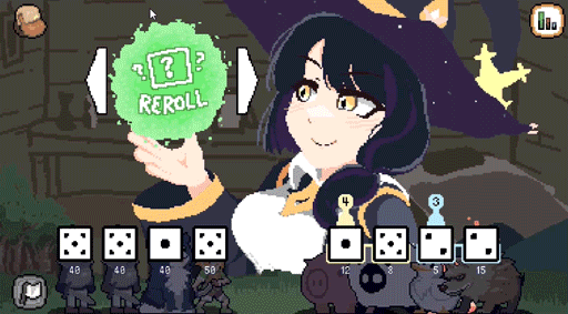 画像ギャラリー No.002のサムネイル画像 / 運命を操る魔女に導かれ,ダイスに支配された地下牢に挑む。新作PC用ソフト「Destiny Is Dice」,Steamで体験版を公開