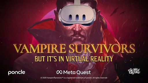 画像ギャラリー No.001のサムネイル画像 / ついにヴァンサバがVR化! ローグライトACT「Vampire Survivors VR」,Metaプラットフォーム向けにリリース