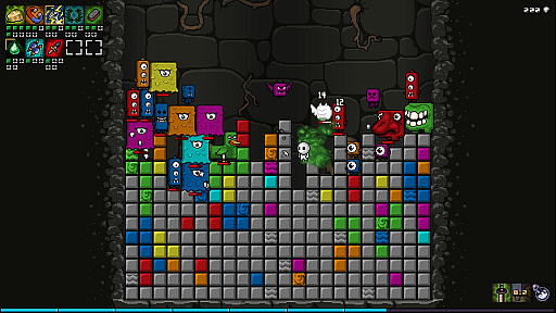 画像ギャラリー No.001のサムネイル画像 / 見た目はテトリス風のローグライクアクション「Tetra Rise」発表。倒した敵が変化するブロックを積み上げて地表を目指せ