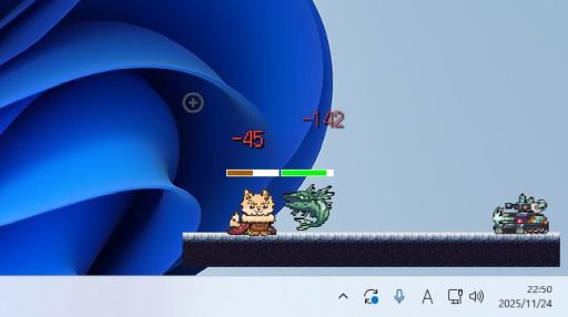 画像ギャラリー No.003のサムネイル画像 / ポメラニアンがデスクトップ上で冒険する「Desktop Pomeranian Fantasy」,Steamで配信開始。100種類以上の装備品を収集していく