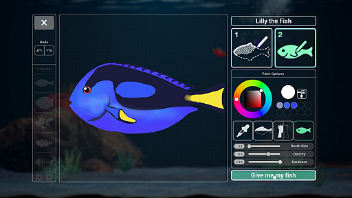 画像ギャラリー No.001のサムネイル画像 / 魚，植物，潜水艦など好きなものを描いて水槽を作り上げるサンドボックス「Drawquarium」，Steamストアページを公開中