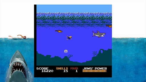 画像ギャラリー No.003のサムネイル画像 / 映画「ジョーズ」のNES用ソフト「JAWS」がPS5とSwitchで蘇る。機能を追加した「JAWS RETRO EDITION」物理版の予約を受付中