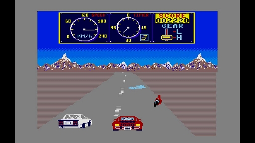 画像ギャラリー No.002のサムネイル画像 / 「EGGコンソール マッドライダー MSX2」本日配信。次々と現れる車やバイク，障害を避けながらゴールを目指す王道のレースゲーム