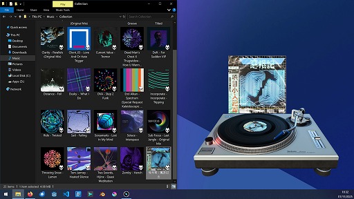 画像ギャラリー No.001のサムネイル画像 / レコードプレイヤーをデスクトップに召喚できる「Vinyl Desktop」，本日リリース。レコードをセットし，針を落として好きな音楽を聴ける