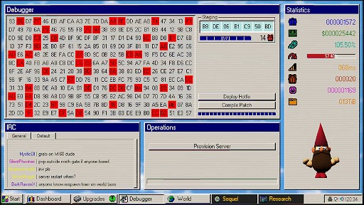 画像ギャラリー No.004のサムネイル画像 / Win98時代を思わせる懐かしいUIデザインが特徴的。MMO運営をテーマにした短編放置系ゲーム「MMO 98」，Steamストアページを公開。