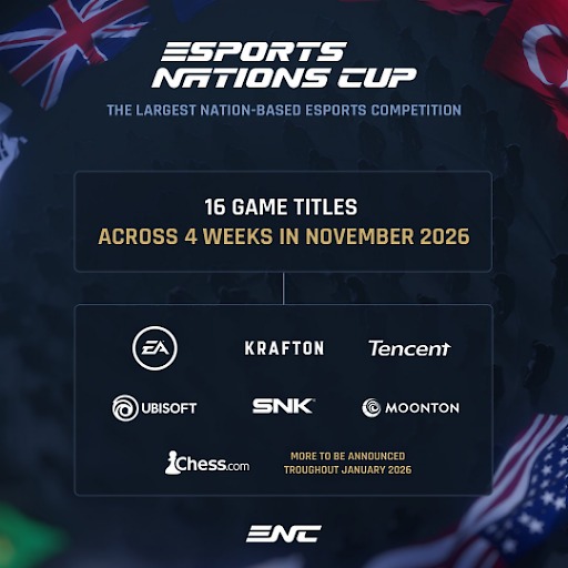 画像ギャラリー No.001のサムネイル画像 / 各国がオールスターで競う大規模eスポーツ大会「Esports Nations Cup」，競技原則を公開。大会詳細やロードマップは追ってアナウンス