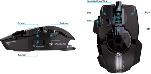 画像集#005のサムネイル/ボディサイズのカスタマイズが可能なZalman Tech製ゲーマー向けマウス「ZM-GM4」がアスクから発売に